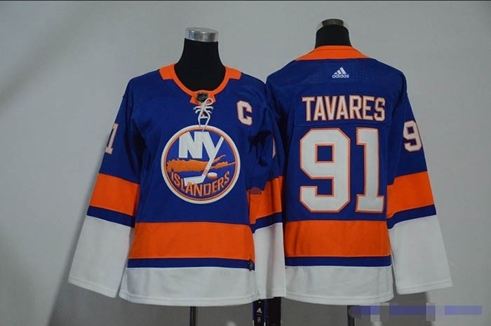 YouthNew York Islanders #91 John Tavares Blue Adidas Jersey