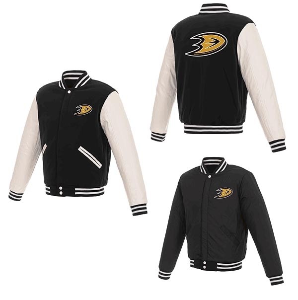 NHL Anaheim Ducks Black-White reversible Jacket