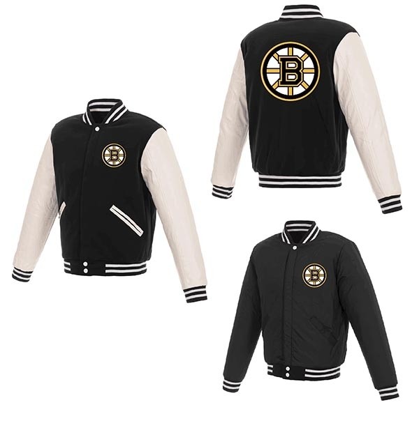 NHL Boston Bruins Black-White reversible Jacket