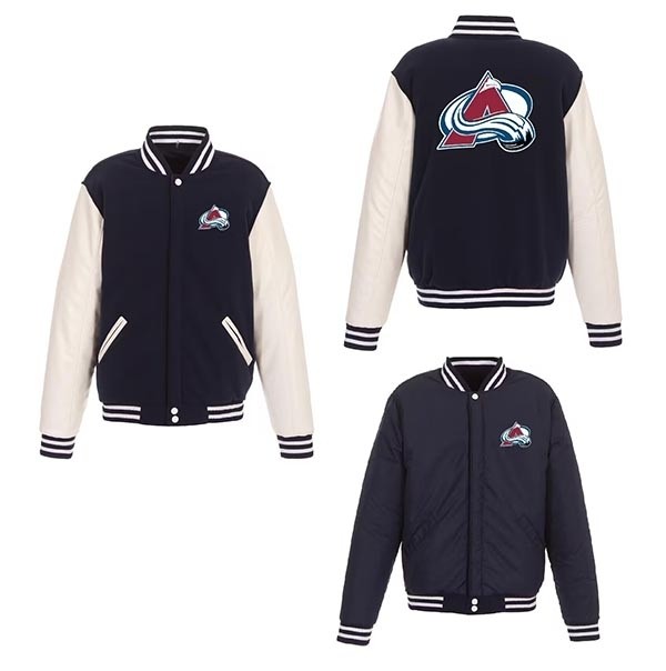 NHL Colorado Avalanche Navy-White reversible Jacket