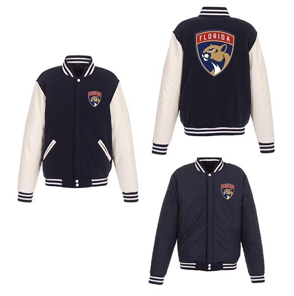 NHL Florida Panthers Navy-White reversible Jacket