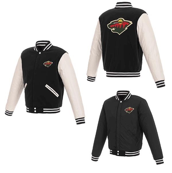 NHL Minnesota Wild Black-White reversible Jacket