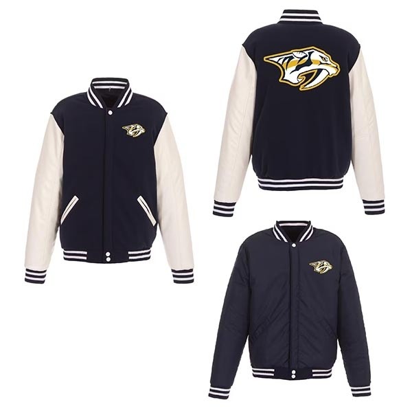 NHL Nashville Predators Navy-White reversible Jacket