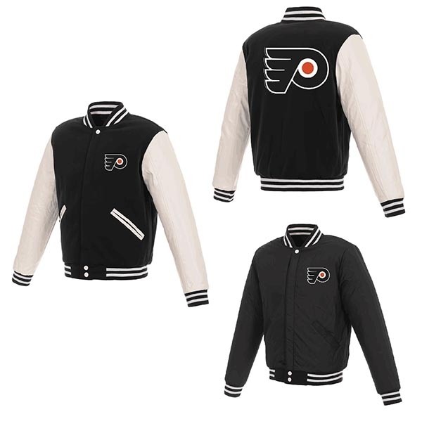 NHL Philadelphia Flyers Black-White reversible Jacket