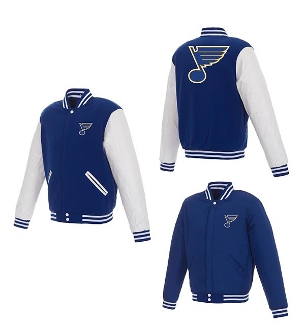 NHL St. Louis Blues Blue-White reversible Jacket