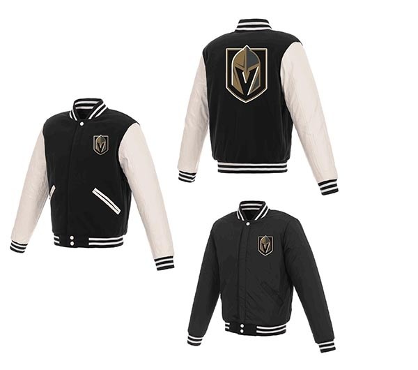 NHL Vegas Golden Knights Black-White reversible Jacket