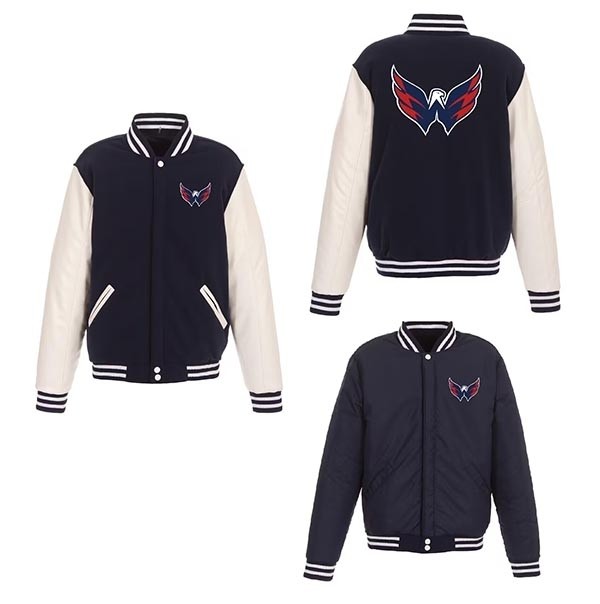 NHL Washington Capitals Navy-White reversible Jacket