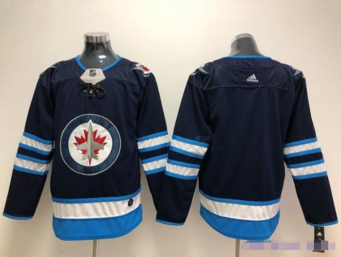 NHL Winnipeg Jets Blank Navy blue Adidas Jersey