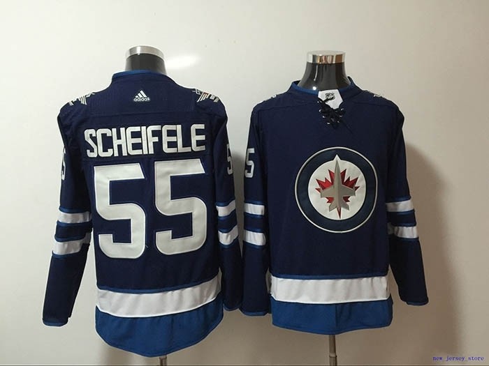 NHL Winnipeg Jets #55 Mark Scheifele Navy blue Adidas Jersey