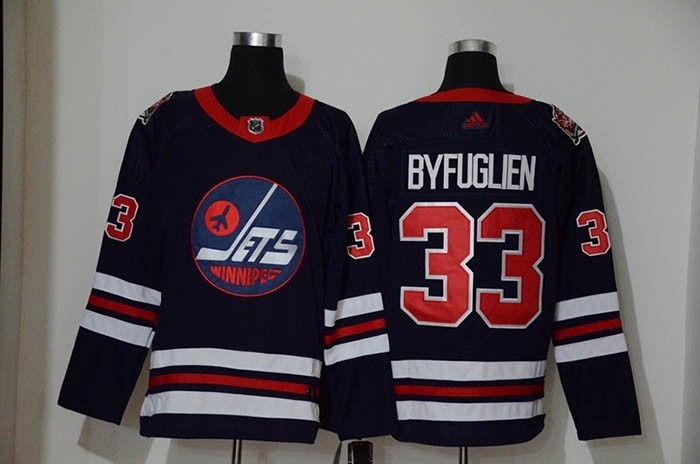 NHL Winnipeg Jets #33 Dustin Byfuglien Navy Blue 2019 Heritage Classic Breakaway Adidas Jersey