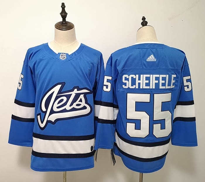 NHL Winnipeg Jets #55 Mark Scheifele Sky Blue Alternate Adidas Jersey