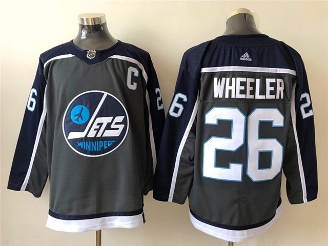 Men's Winnipeg Jets #26 Blake Wheeler Adidas 2020-21 Reverse Retro Alternate NHL Jersey