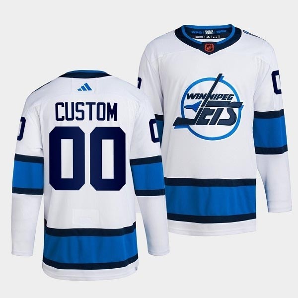 Men's Winnipeg Jets Custom White 2022-23 Reverse Retro Stitched Jersey(Name and number remark in comment column)