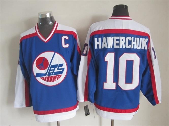 Men's Winnipeg Jets #10 Dale Hawerchuk 1979-80 Blue CCM Throwback Jersey