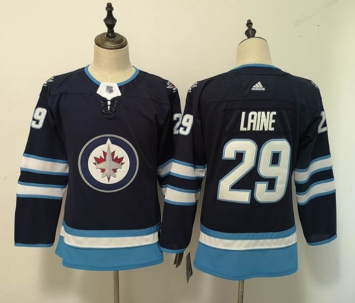 Women Winnipeg Jets #29 Patrik Laine Navy blue Adidas Jersey