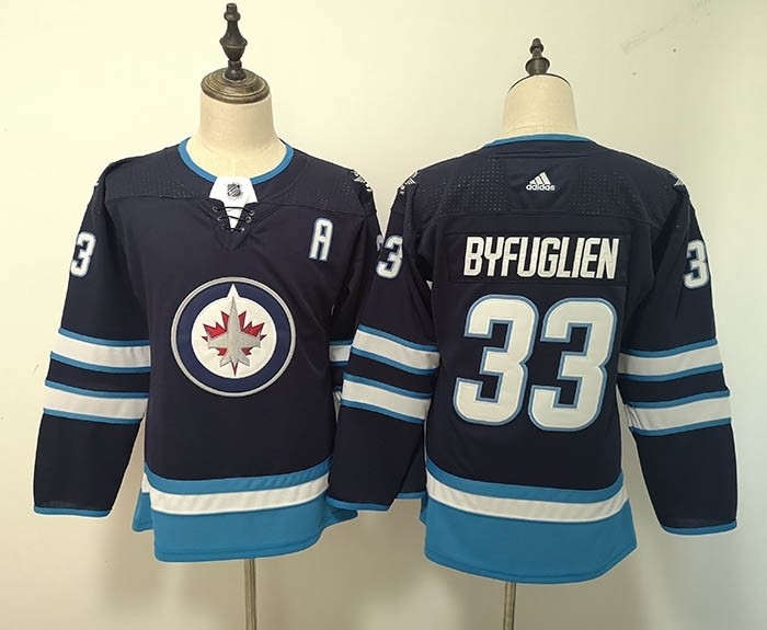 Women Winnipeg Jets #33 Dustin Byfuglien Navy blue Adidas Jersey