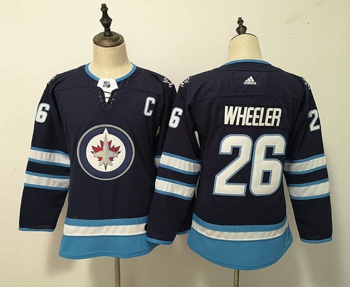 Youth Winnipeg Jets #26 Blake Wheeler Navy blue Adidas Jersey