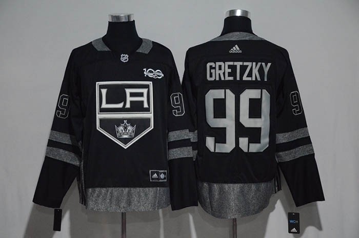 NHL Los Angeles Kings #99 Wayne Gretzy Black 100th Centennal Classic Jersey