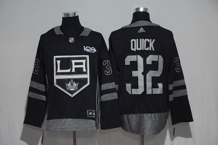 NHL Los Angeles Kings #32 Jonathan Quick Black 100th Centennal Classic Jersey