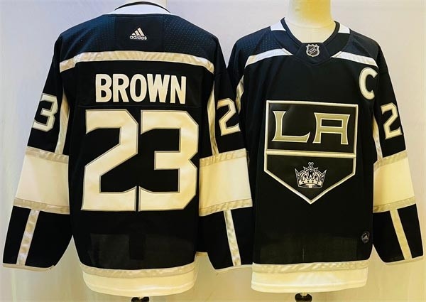 Men's Los Angeles Kings #23 Dustin Brown Black Stitched Jersey