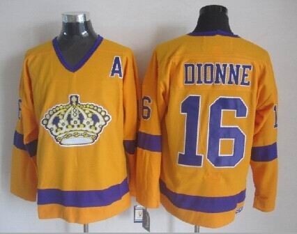 Men's Los Angeles Kings #16 Marcel Dionne Yellow Throwback CCM Jersey