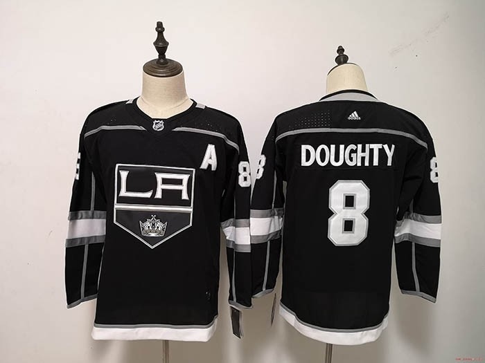 Women Los Angeles Kings #8 Drew Doughty Black Adidas Jersey