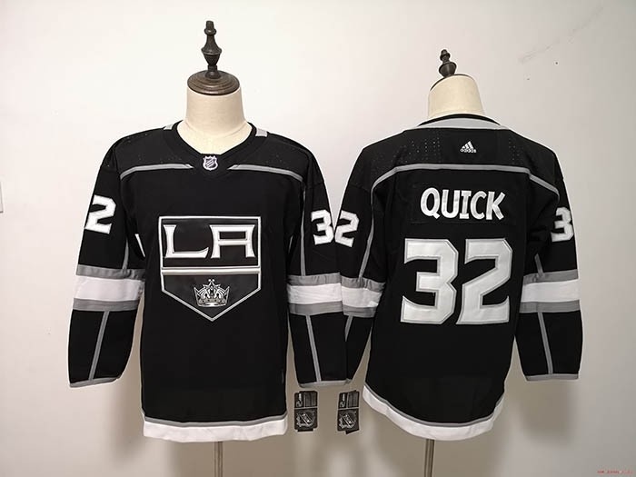 Women Los Angeles Kings #32 Jonathan Quick Black Adidas Jersey