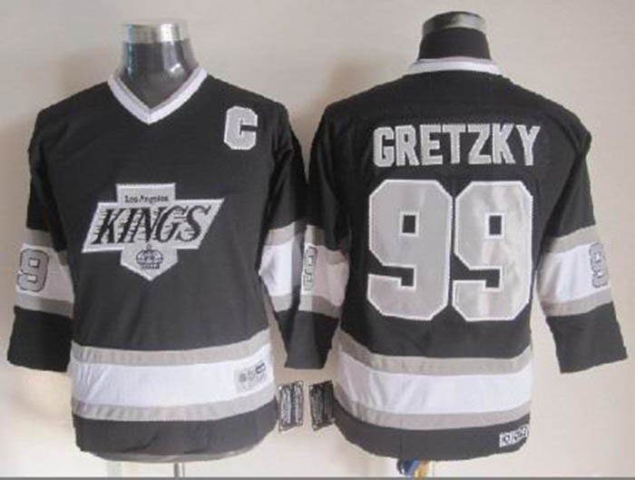 Youth Los Angeles Kings #99 Wayne Gretzky Black Throwback CCM Jersey