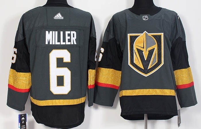 NHL Vegas Golden Knights #6 Colin Miller Grey Adidas Jersey