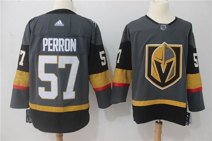 NHL Vegas Golden Knights #57 David Perron Grey Adidas Jersey