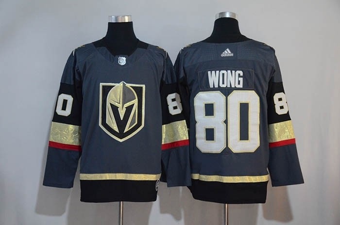 NHL Vegas Golden Knights #80 Tyler Wong Grey Adidas Jersey