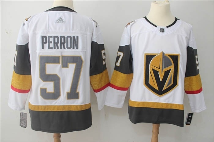 NHL Vegas Golden Knights #57 David Perron White Adidas Jersey