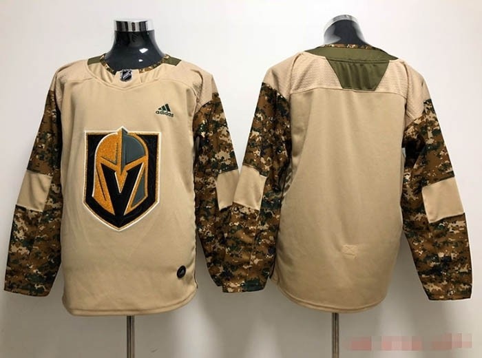 NHL Vegas Golden Knights Blank Khaki Salute To Service Adidas Jersey