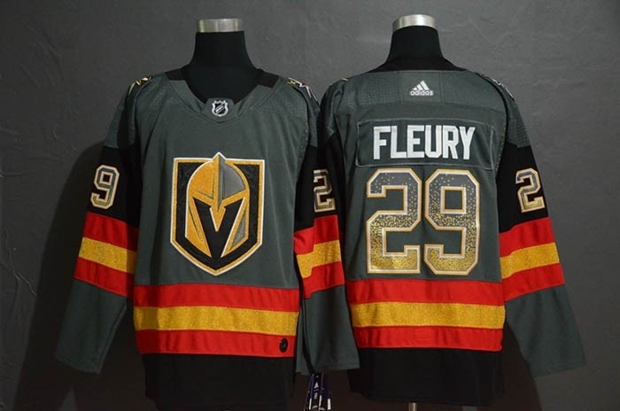 NHL Vegas Golden Knights #29 Marc-Andre Fleury Grey Drift Fashion Adidas Jersey