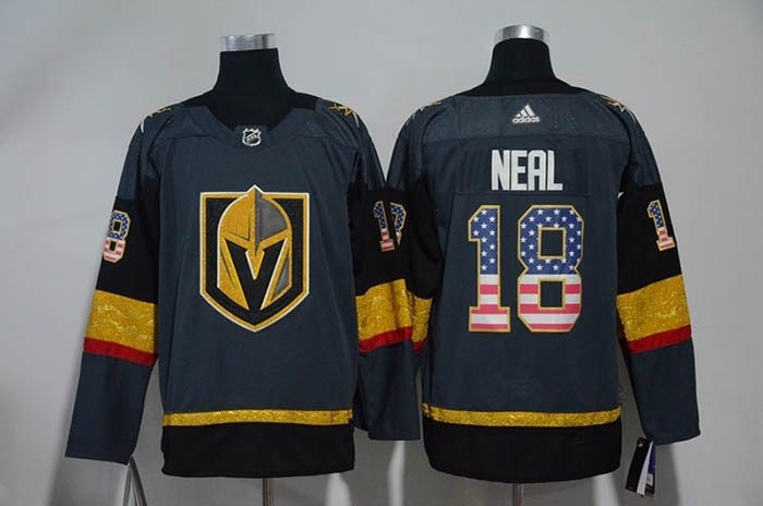 NHL Vegas Golden Knights #18 James Neal Grey USA Flag Adidas Jersey