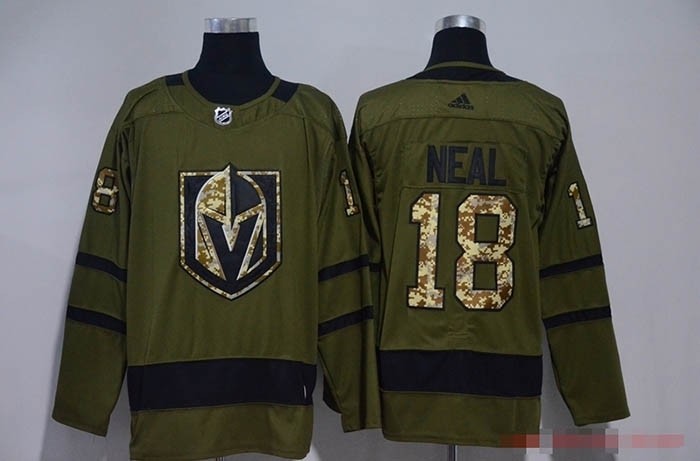 NHL Vegas Golden Knights #18 James Neal Olive Green Adidas Jersey