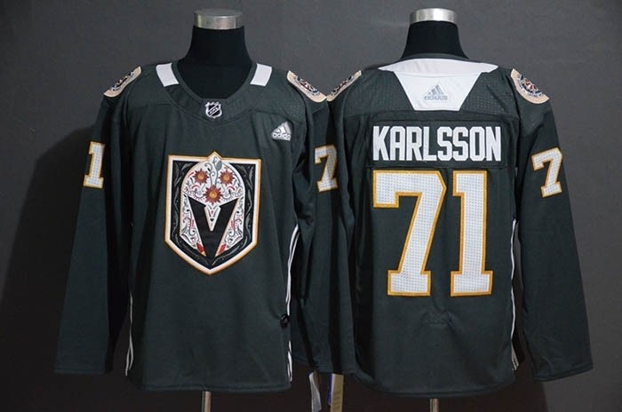 NHL Vegas Golden Knights #71 William Karlsson Gray Dia De Los Muertos Adidas Jersey