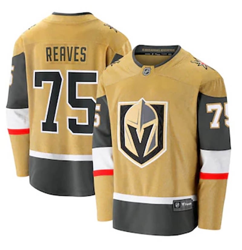 Men's Vegas Golden Knights #75 Ryan Reaves Gold 2020-21 Alternate Breakaway Player Jersey