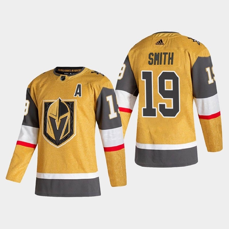 Men's Vegas Golden Knights #19 Reilly Smith Gold 2020-21 Alternate Adidas Player Jersey