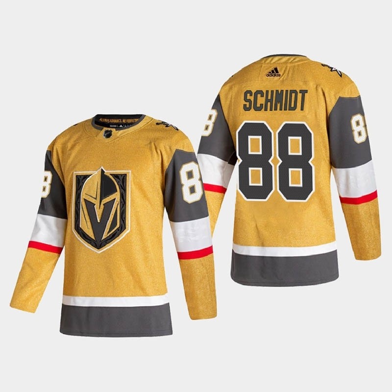 Men's Vegas Golden Knights #88 Nate Schmidt Gold 2020-21 Alternate Adidas Player Jersey