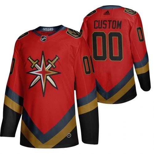 Men's Vegas Golden Knights Custom Red 2021 Retro Fourth Jersey (remark name and number in comment column)