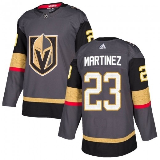 Men's Vegas Golden Knights #23 Alec Martinez Gray Home Adidas Jersey