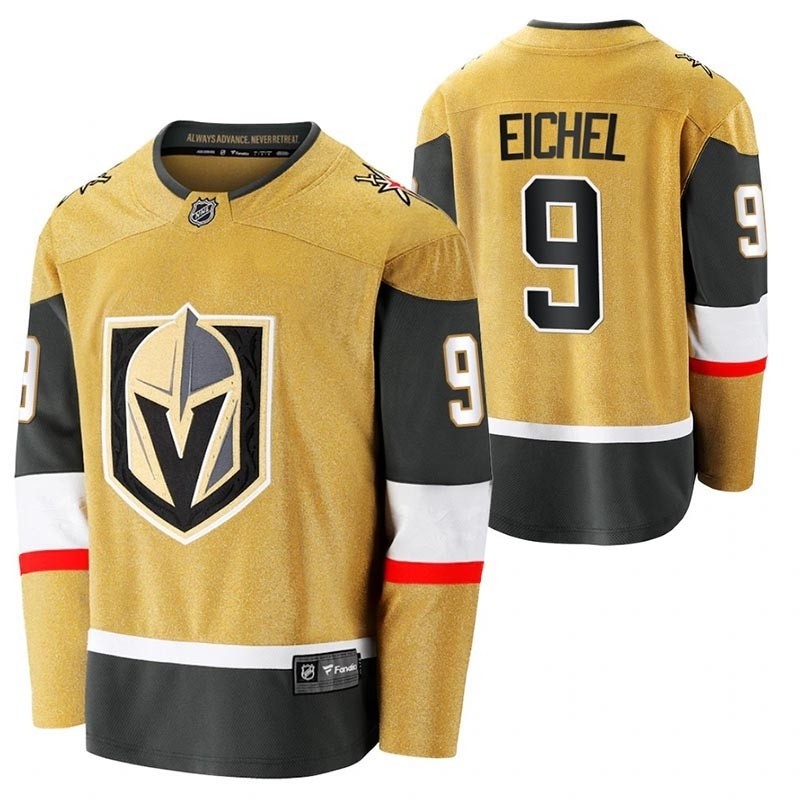 Men's Vegas Golden Knights #9 Jack Eichel Alternate Gold Authentic Player NHL Jersey