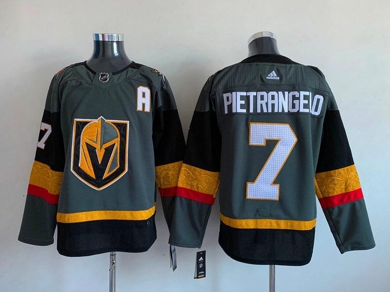 Men's Vegas Golden Knights #7 Alex Pietrangelo Grey Authentic Stitched NHL Jersey