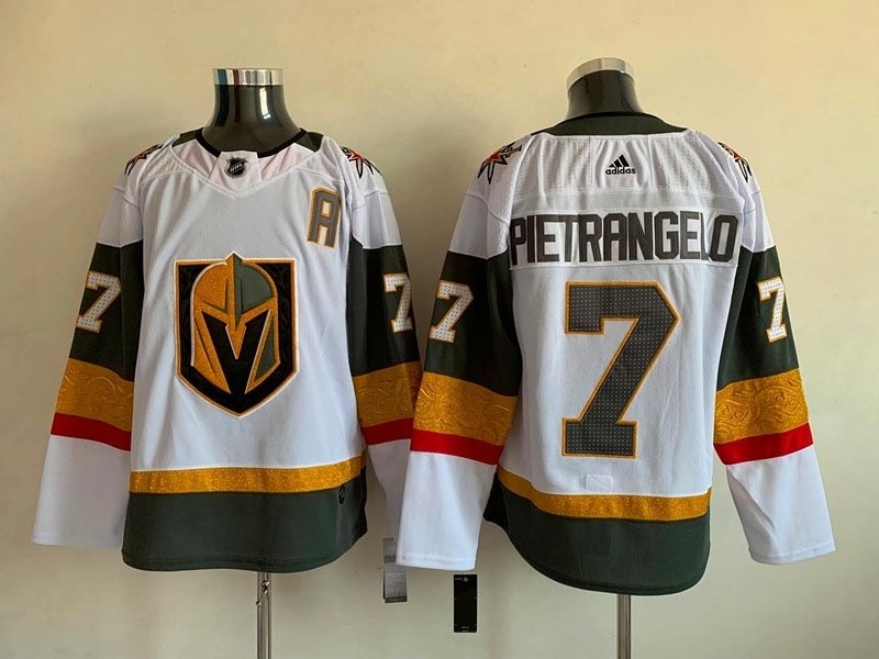 Men's Vegas Golden Knights #7 Alex Pietrangelo White Authentic Stitched NHL Jersey