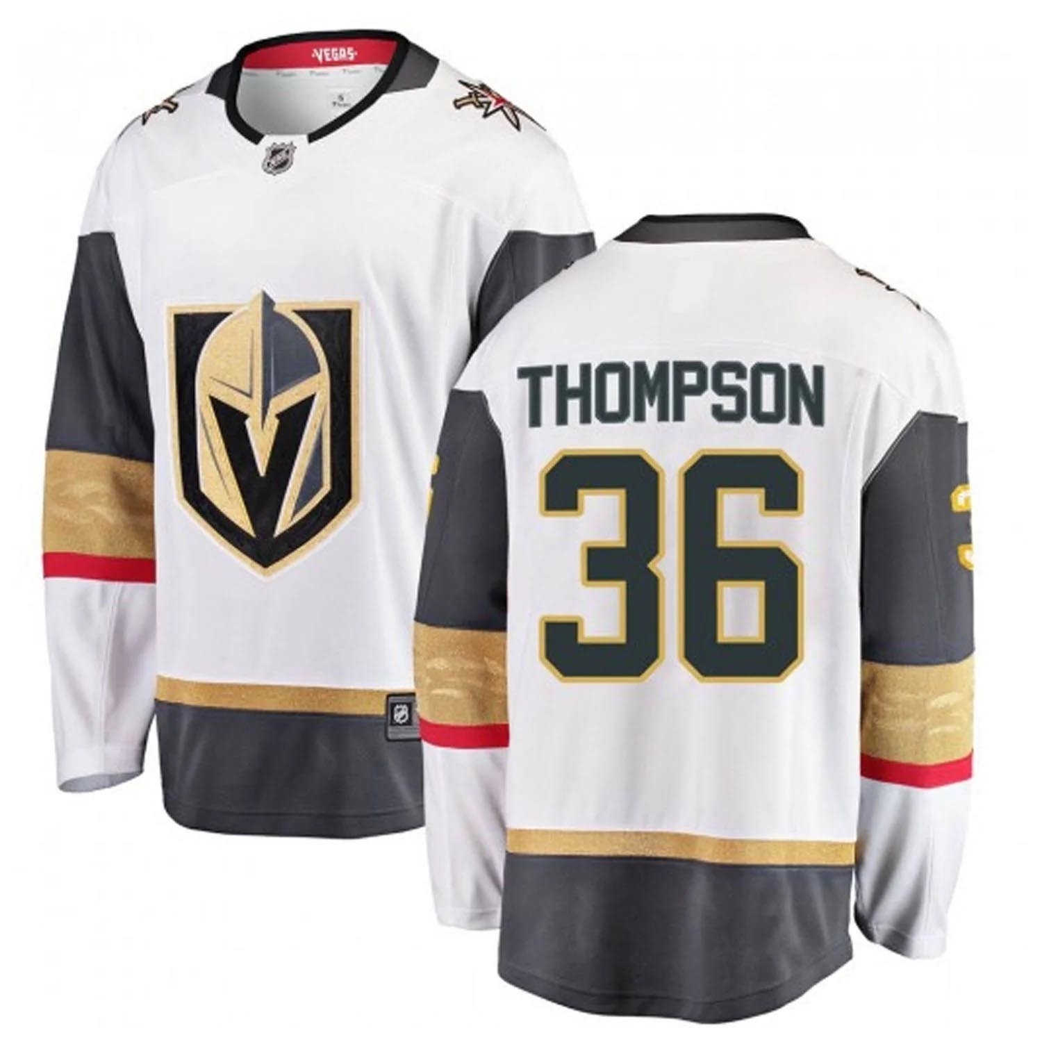 Men's Vegas Golden Knights Logan Thompson #36 White Jersey