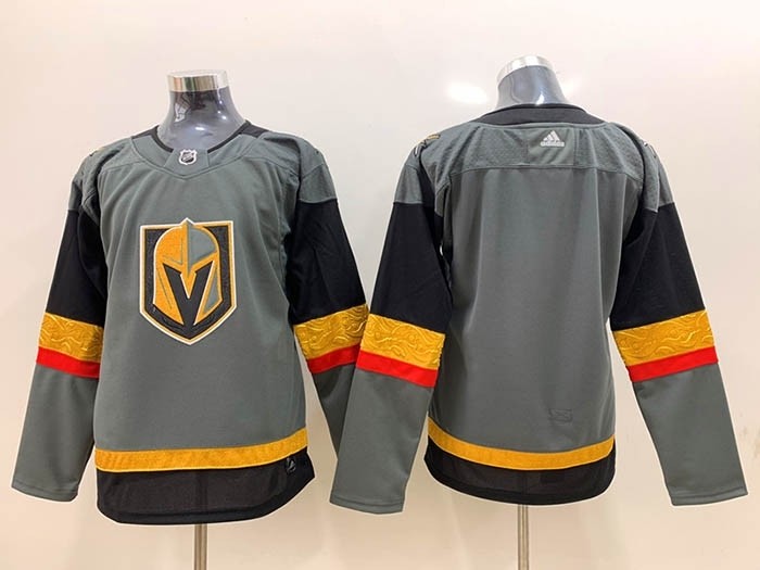 Women Vegas Golden Knights Blank Grey Adidas Jersey