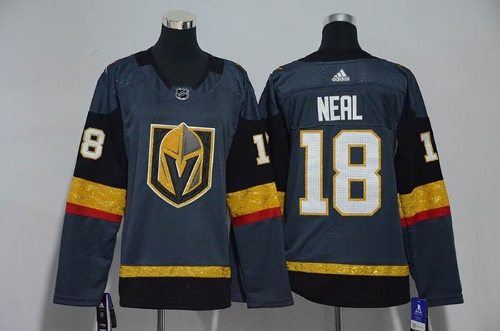 Women Vegas Golden Knights #18 James Neal Grey Adidas Jersey