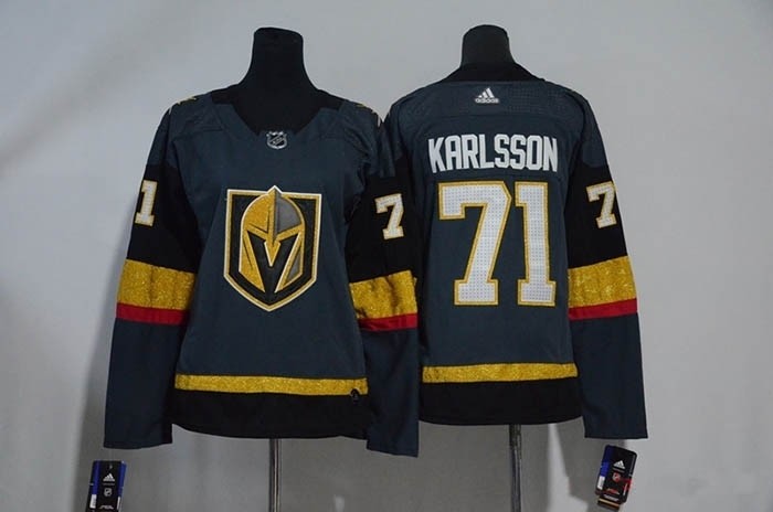 Women Vegas Golden Knights #71 William Karlsson Grey Adidas Jersey