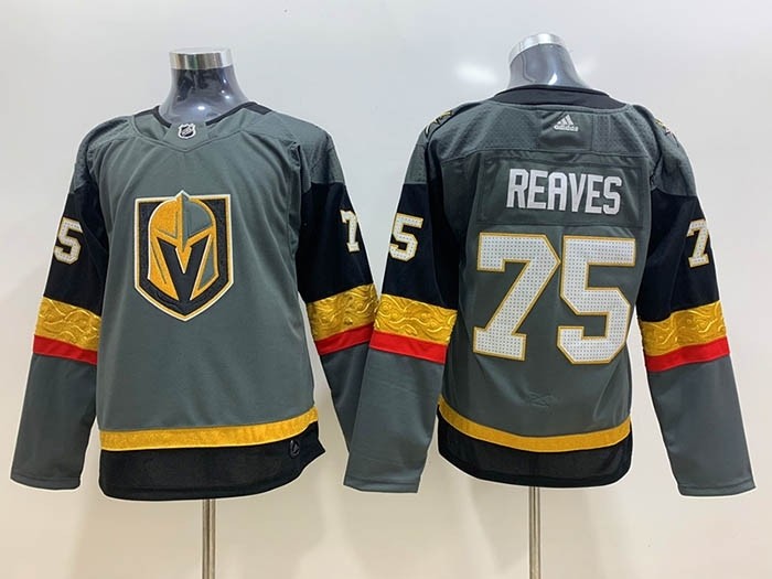 Women Vegas Golden Knights #75 Ryan Reaves Grey Adidas Jersey